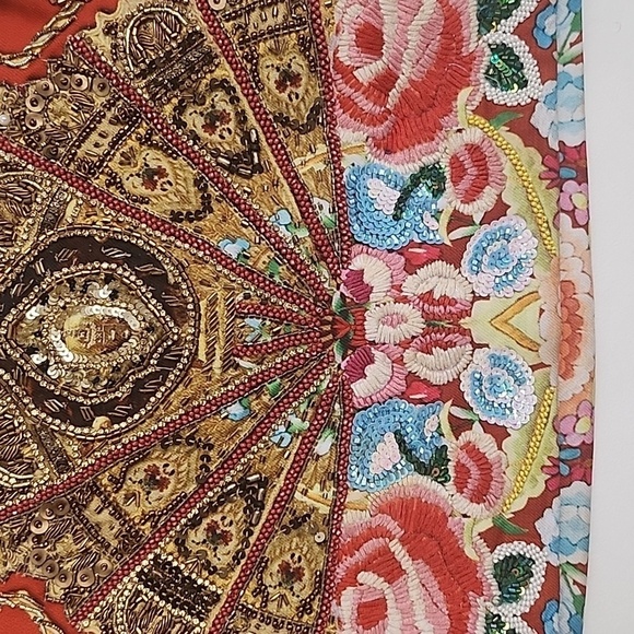 RARE! Camilla Cameos Dance Mini Skirt Beaded Embellished Size 1 Small b132 - Picture 5 of 16